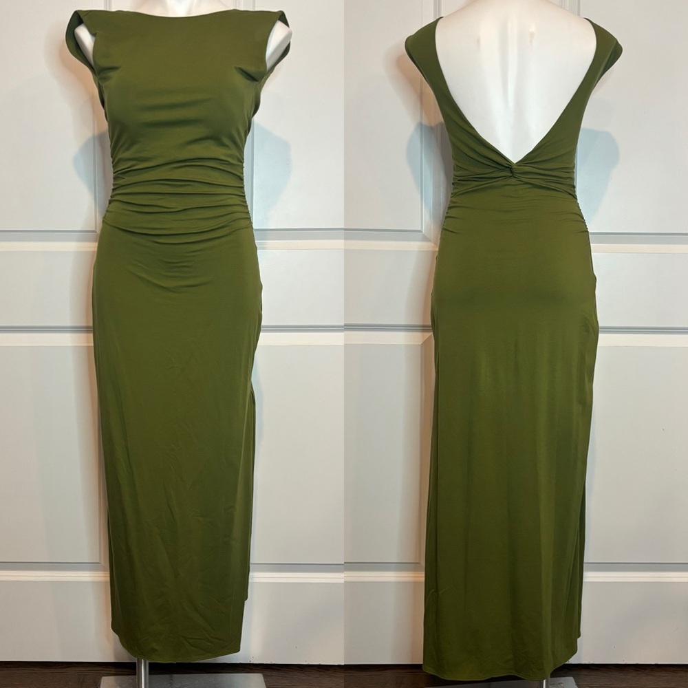 Abercrombie & Fitch Olive Green Maxi Dress